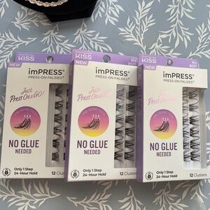 3pack- Kiss imPRESS No Glue Needed Press-On falsies